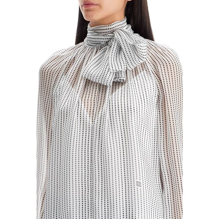 Silk Chiffon Lavalliere Blouse