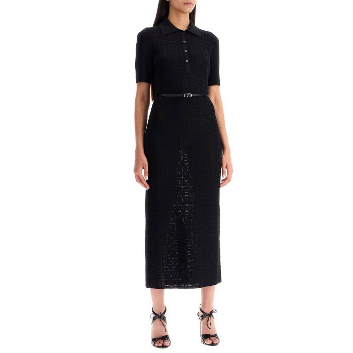 4G jacquard Voyou polo dress