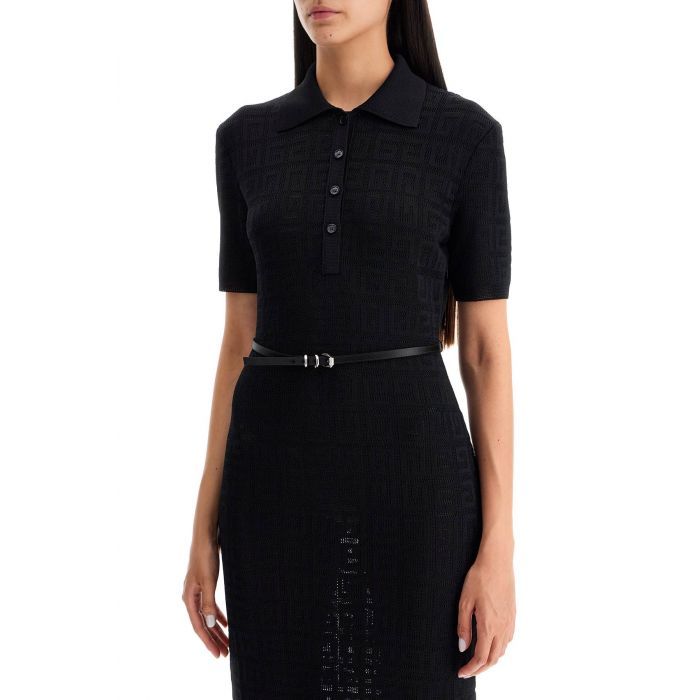 4G jacquard Voyou polo dress