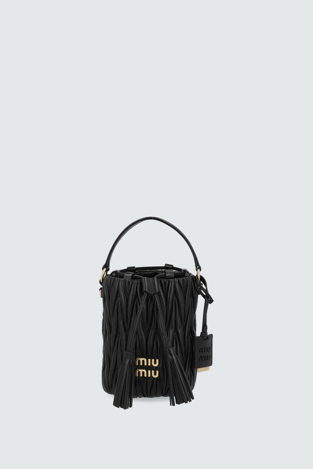 Matelasse Leather Bucket Bag