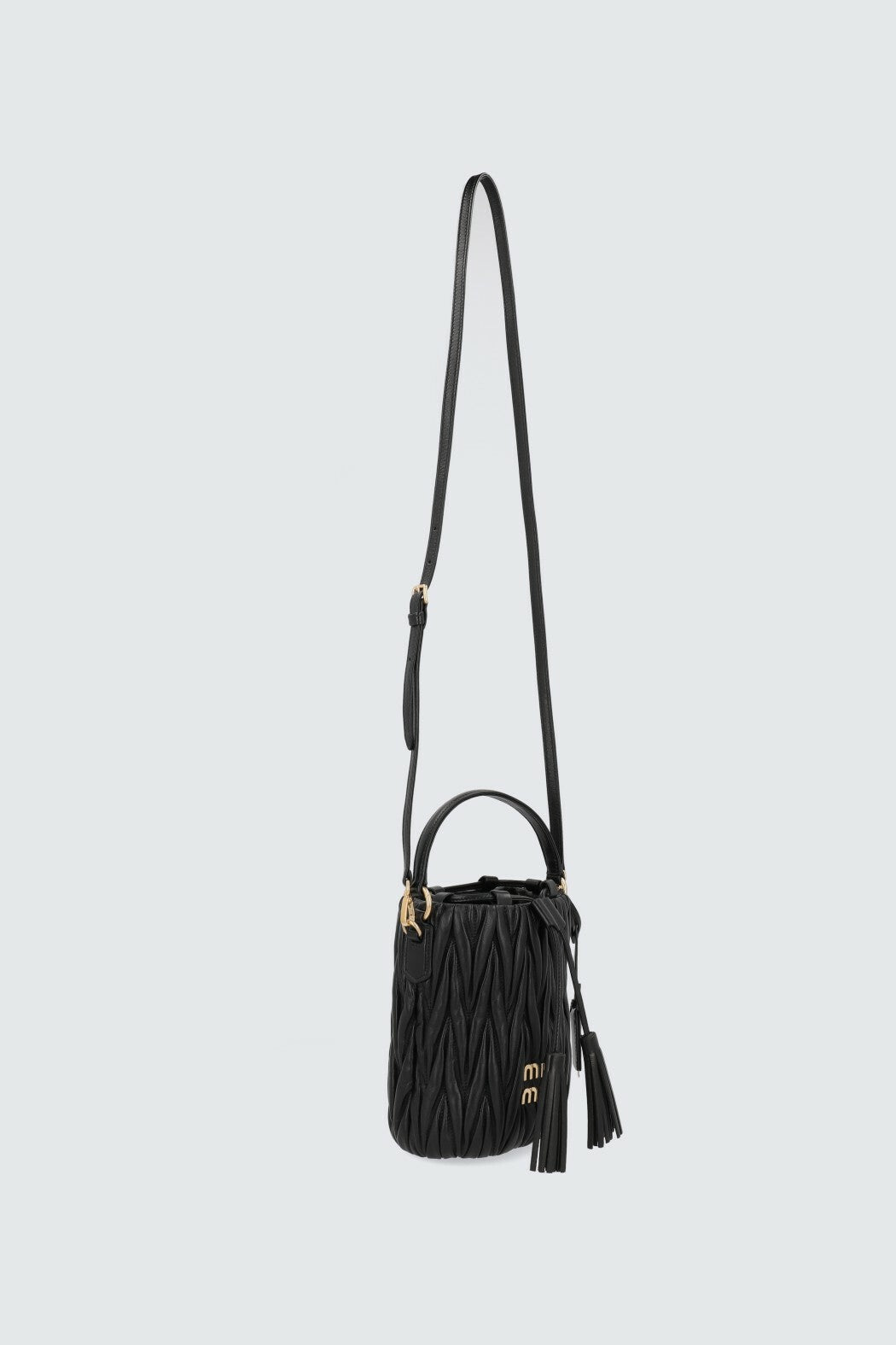 Matelasse Leather Bucket Bag