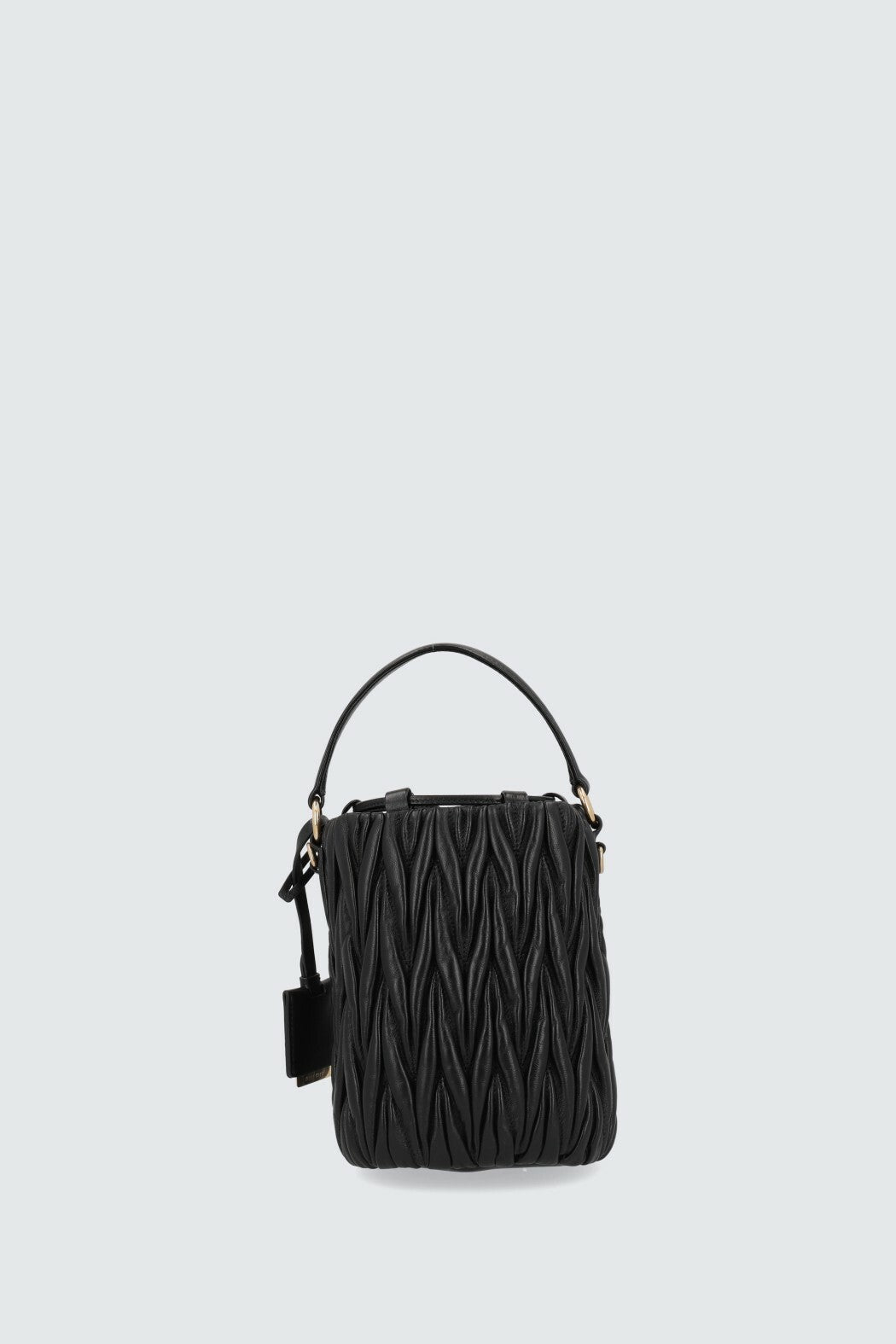 Matelasse Leather Bucket Bag