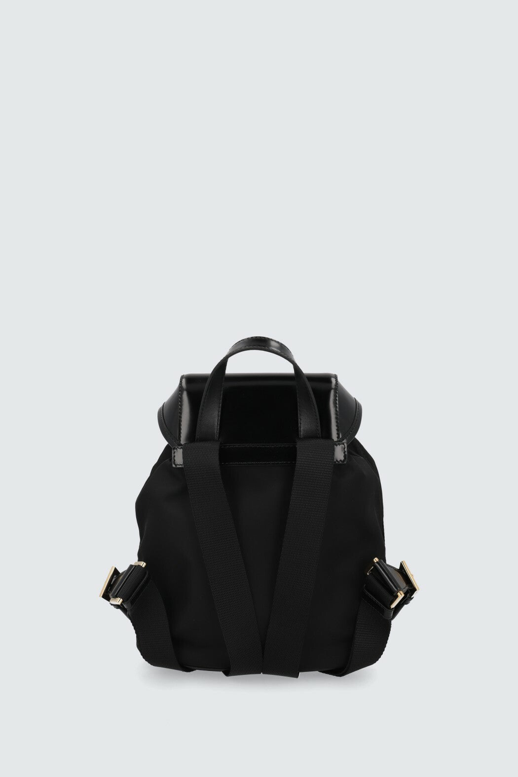 Brushed Leather Re-nylon Medium Backpack