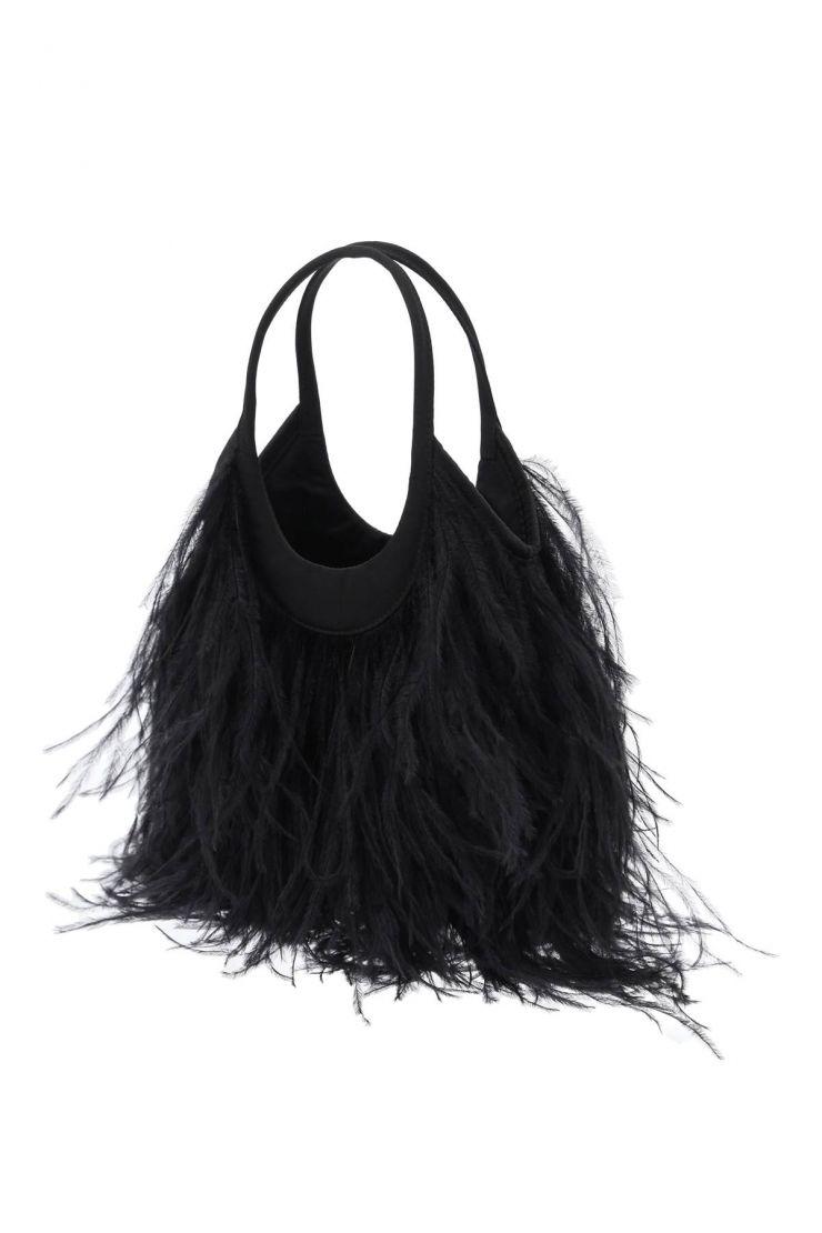 Feather Satin Bag