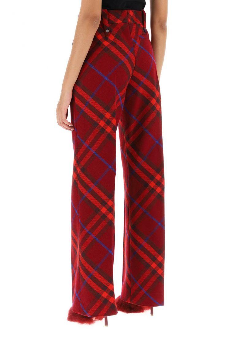 Checked Wool Trousers